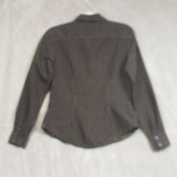 J. McLaughlin Women's Silk Button Up Shirt Long Sleeve Brown Polka Dot Size 4 - Picture 9 of 9
